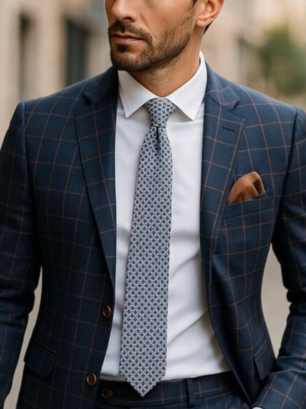 VINTAGE VALENTINO Silk Tie Chainlink Abstract Luxury Designer Suit Necktie Mens